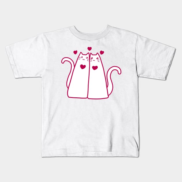 Kitty Friends Kids T-Shirt by saradaboru